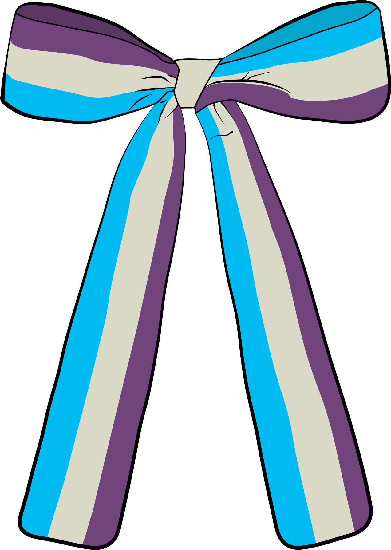 a striped bow commissioned by Serayne for Aralise