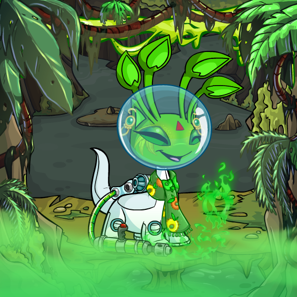 an alien aisha in a swamp