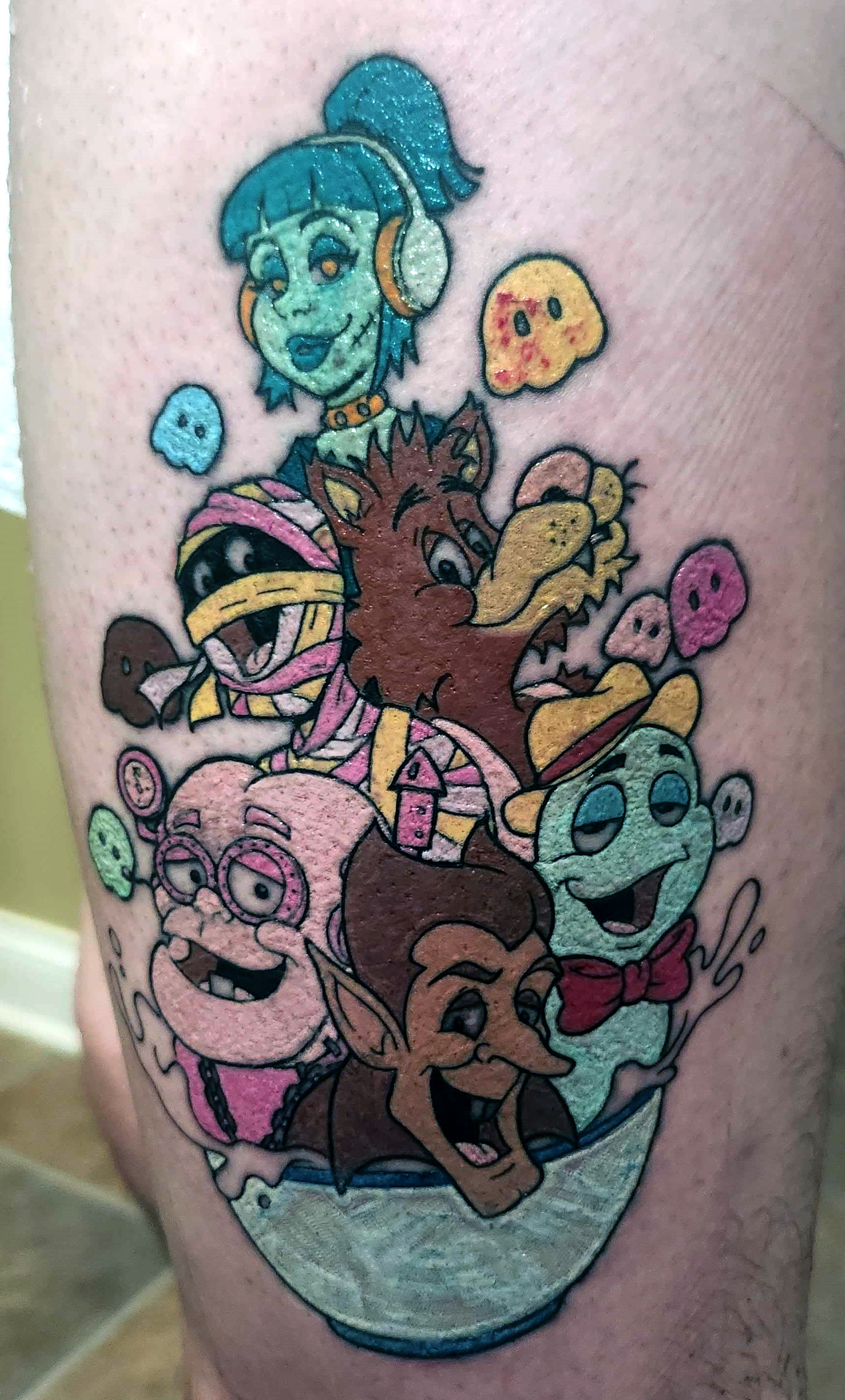 a monster cereal mascot tattoo