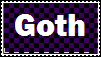 Checkerboard patterned goth stamp