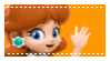 princess daisy behind a blinking heart stamp