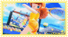 A mario princess daisy tennis stamp