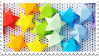 origami stars Stamp