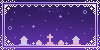 A pastel goth ghost stamp