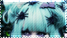 A a pastel goth dyed hair with spiders stamp