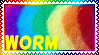 rainbow worm stamp