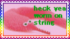 worm on a string stamp