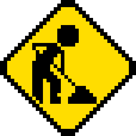 an animated under construction sign